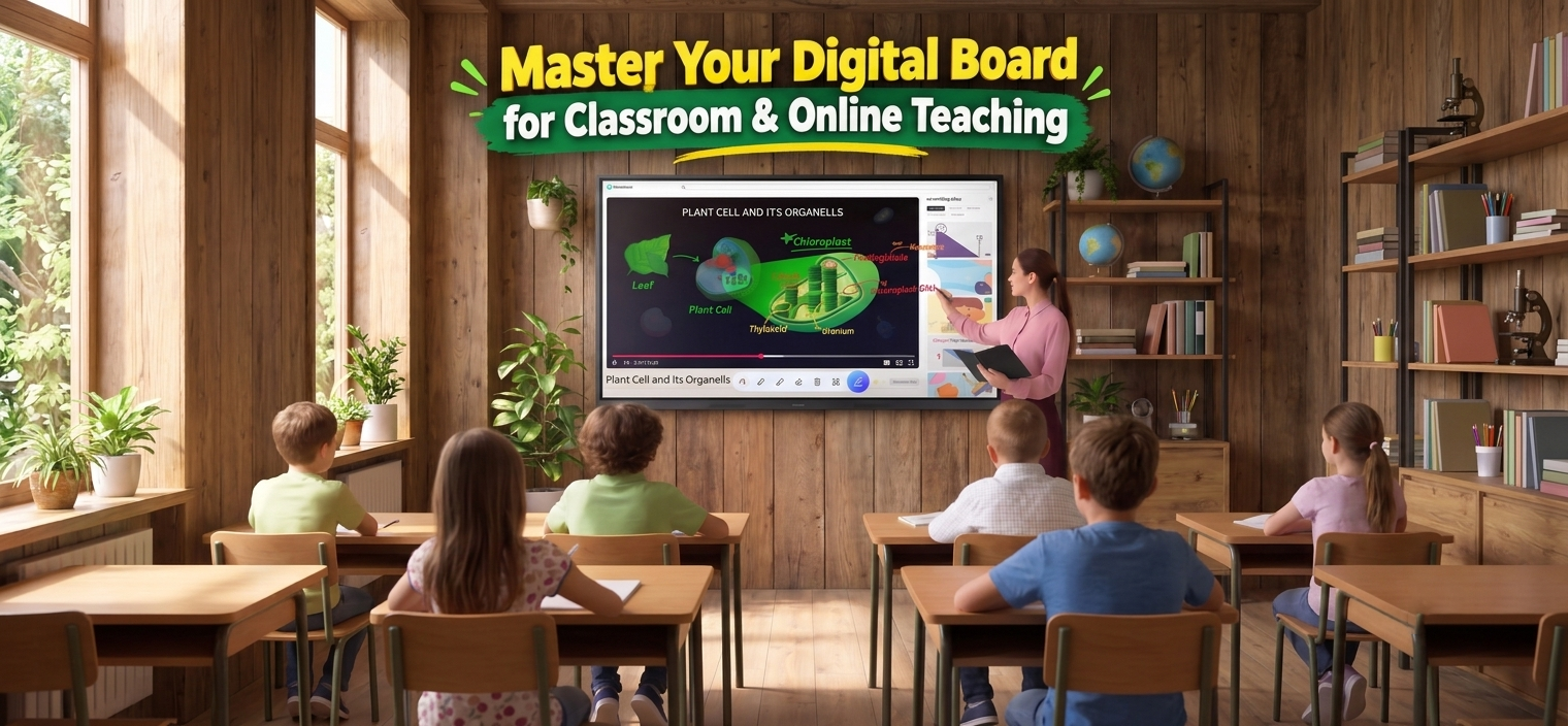 Digital Board for Classroom Online Teaching.