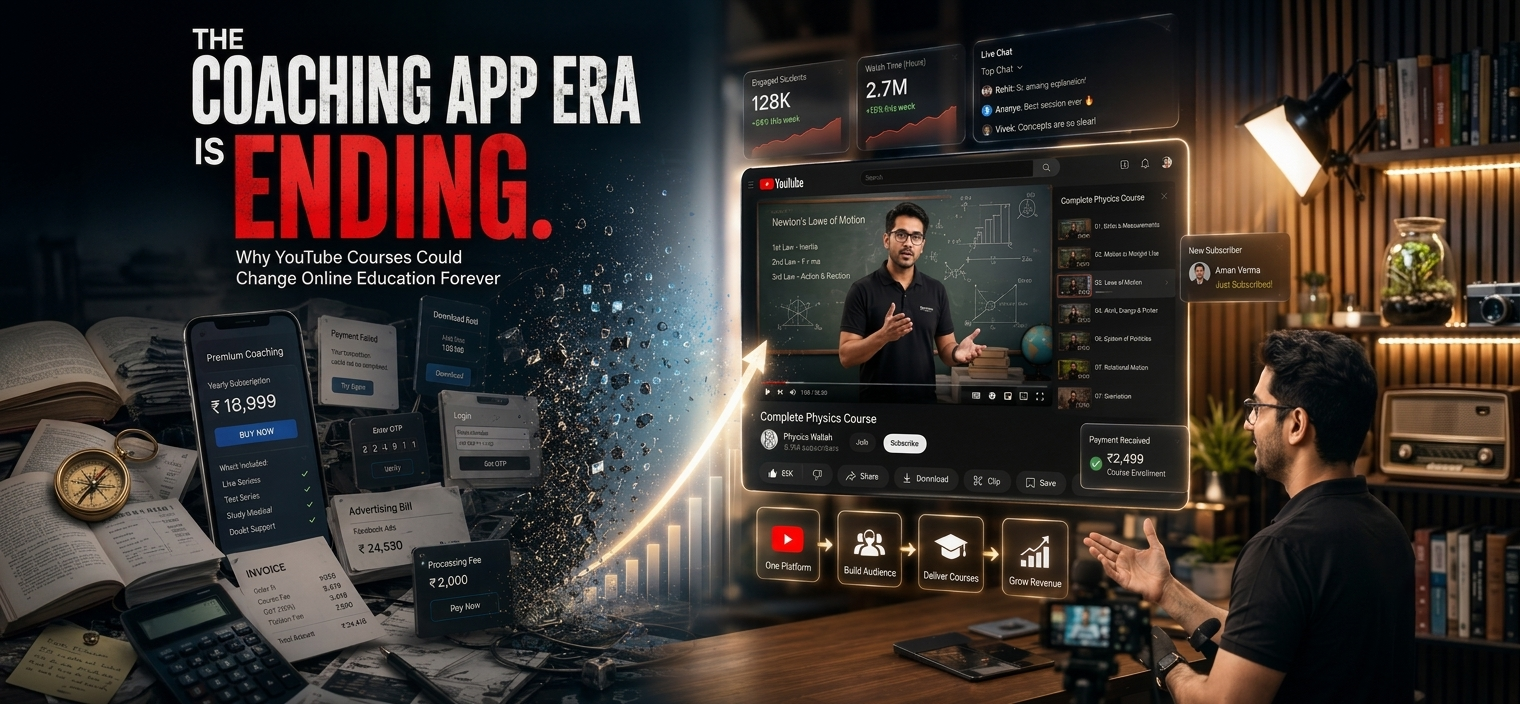 How YouTube Courses Will Destroy Traditional Coaching Apps.