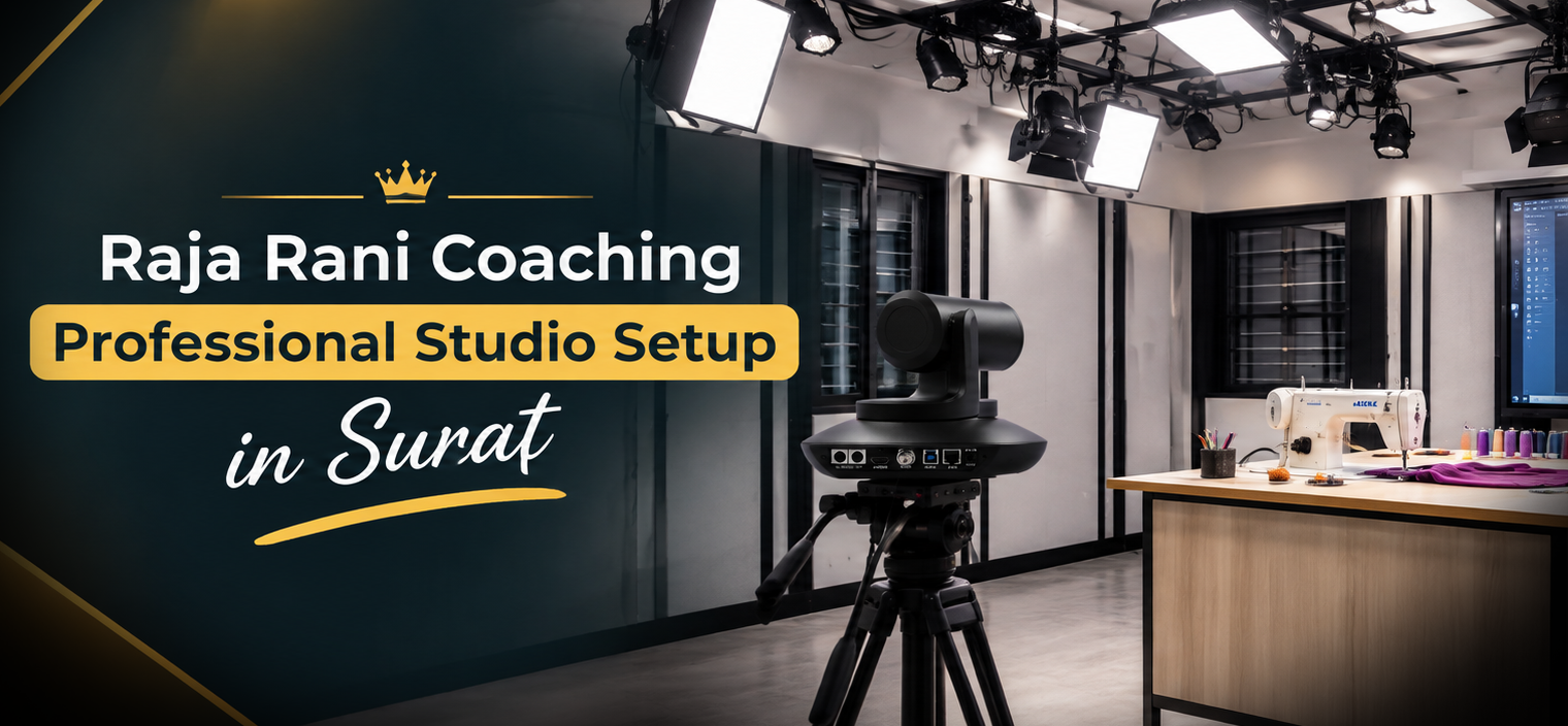 Professional Studio Setup in Surat: How Edusquadz Built a Multi-Camera Teaching Studio for Raja Rani Coaching