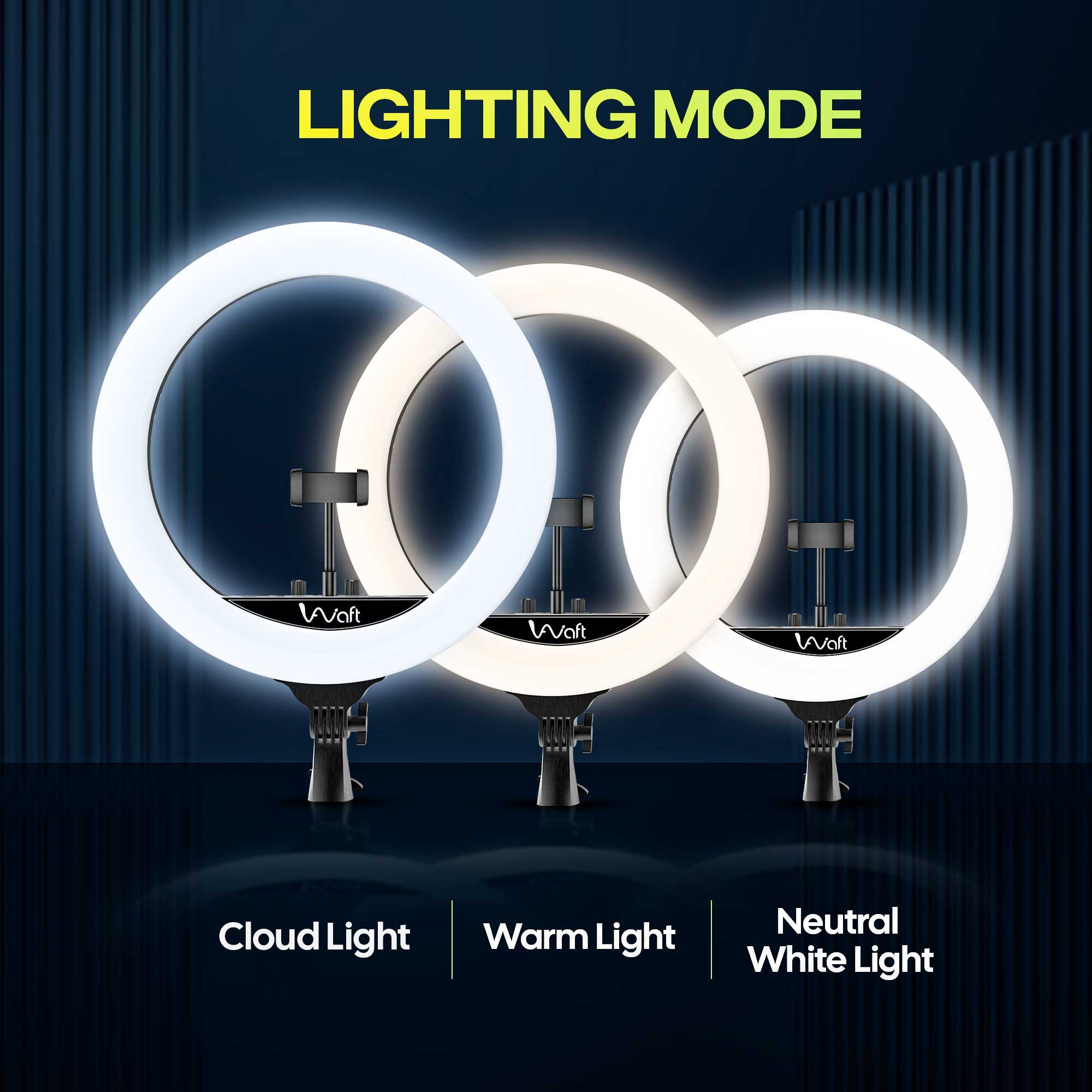 18 inch ring light hardware lighting mode