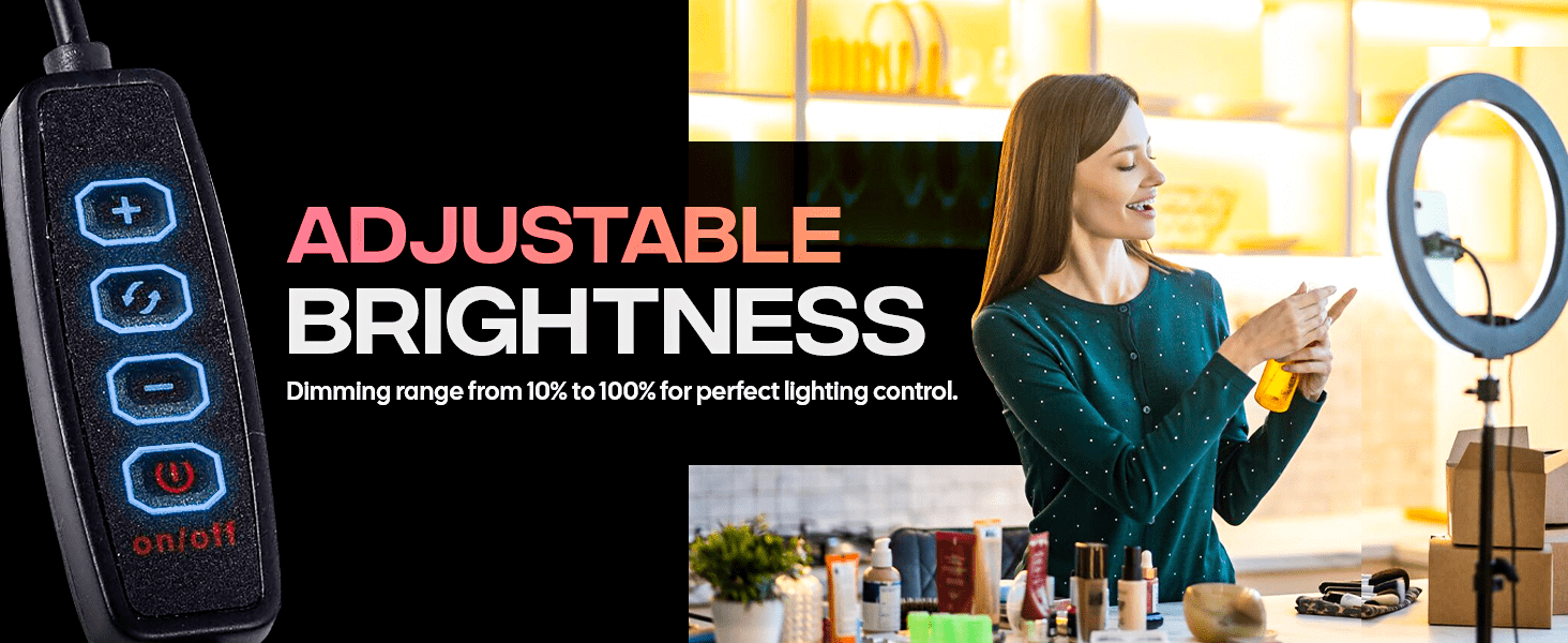 AIWaft 13-inch ring light adjustable brightless