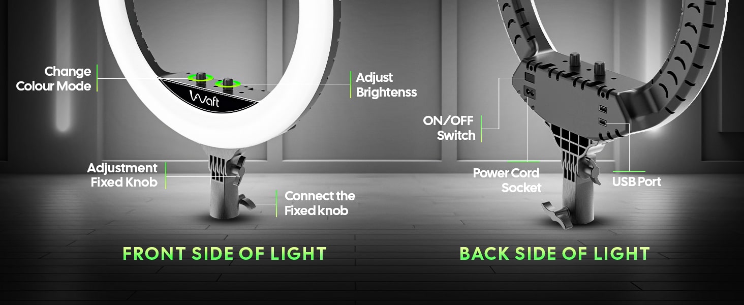 AIWaft 13 inch ring light all side 