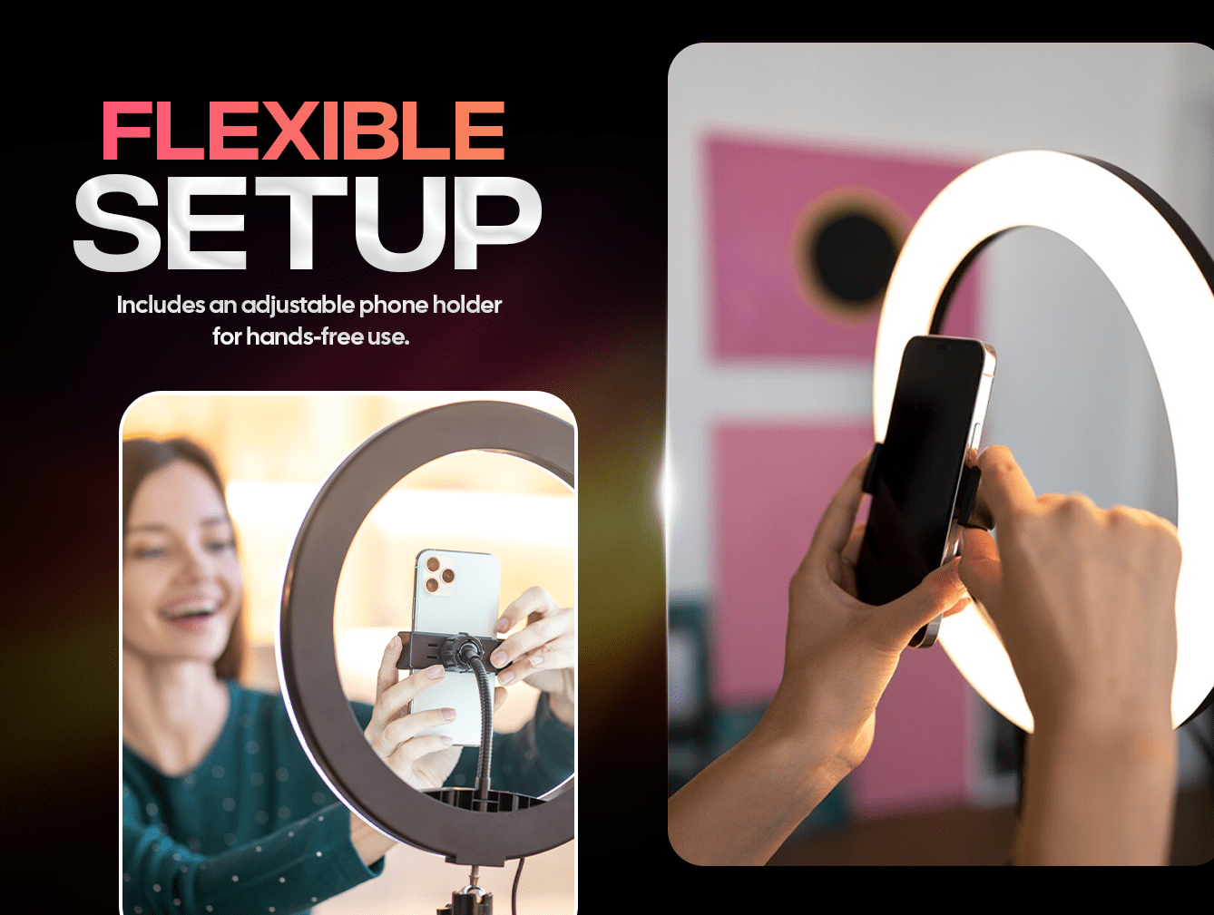 AIWaft 13-inch ring light flexible phone