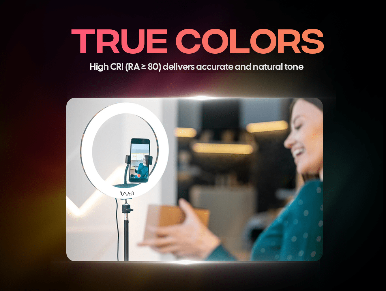 AIWaft 13-inch ring light ture colors phone