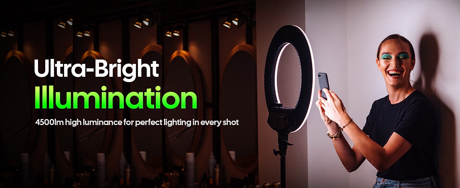 AIWaft 13 inch ring light ultra bright illumination