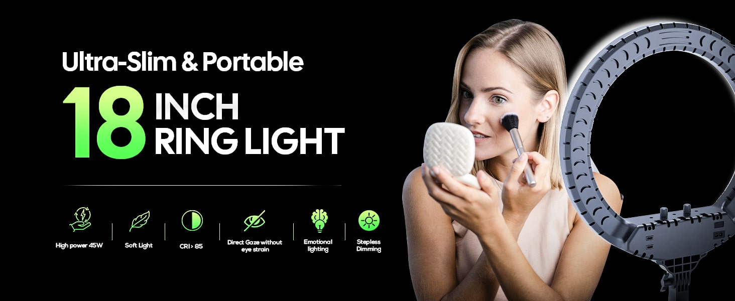 AIWaft 13 inch ring light ultra slim and portable