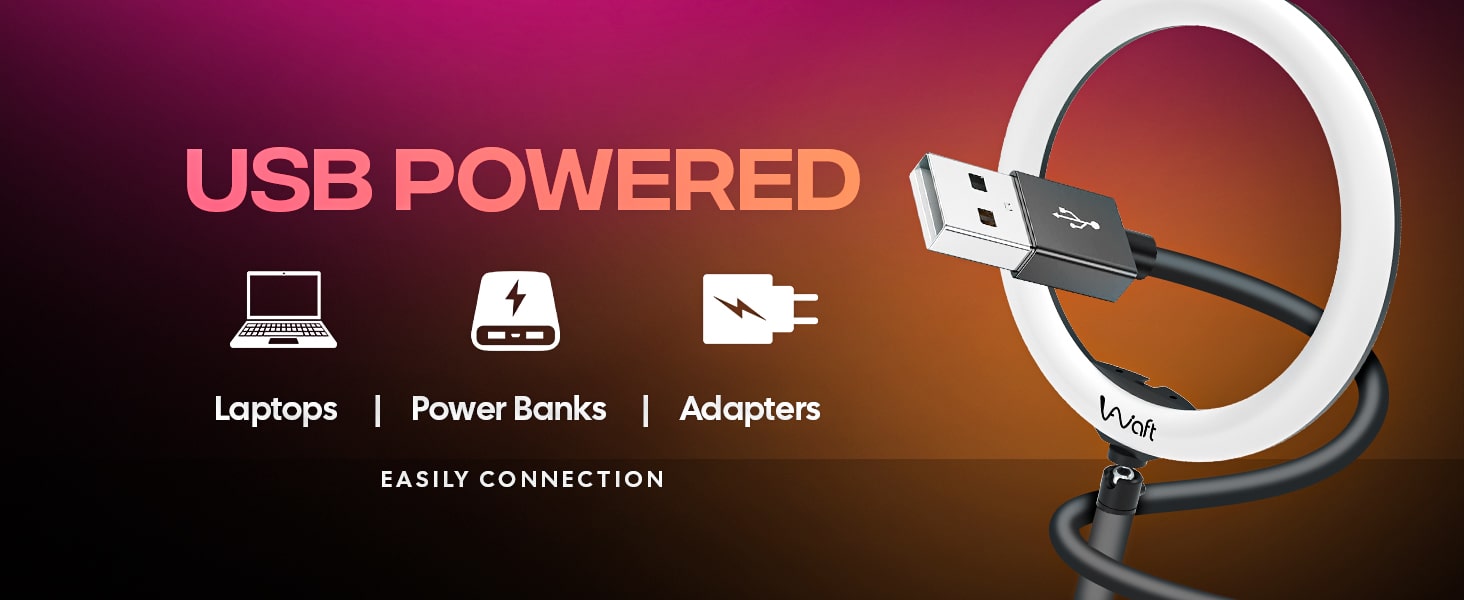 AIWaft 13-inch ring light usb powered