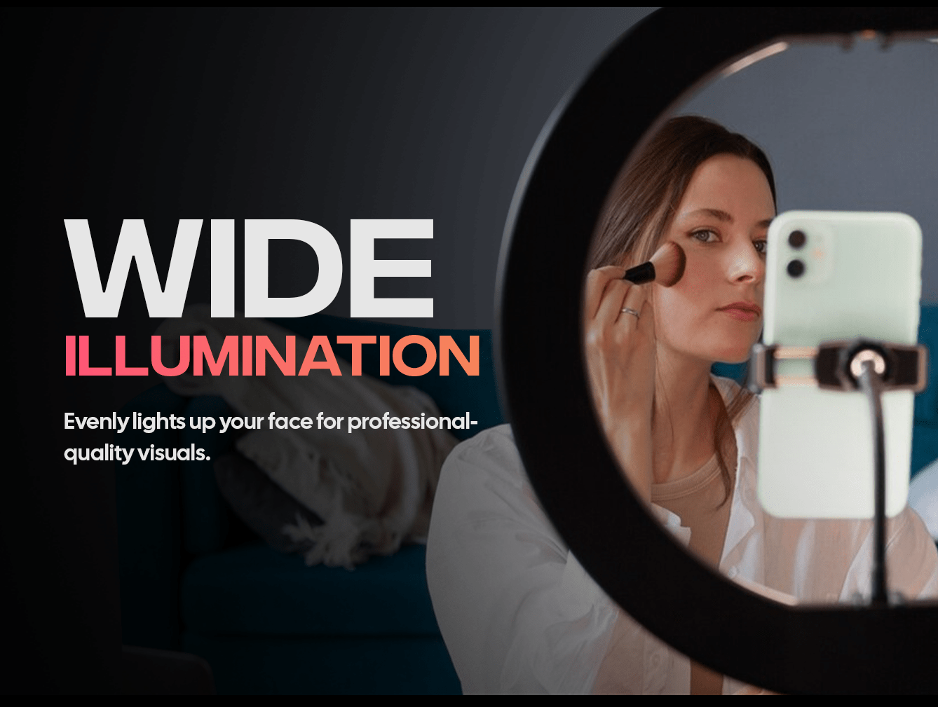 AIWaft 13-inch ring light wide illumination phone