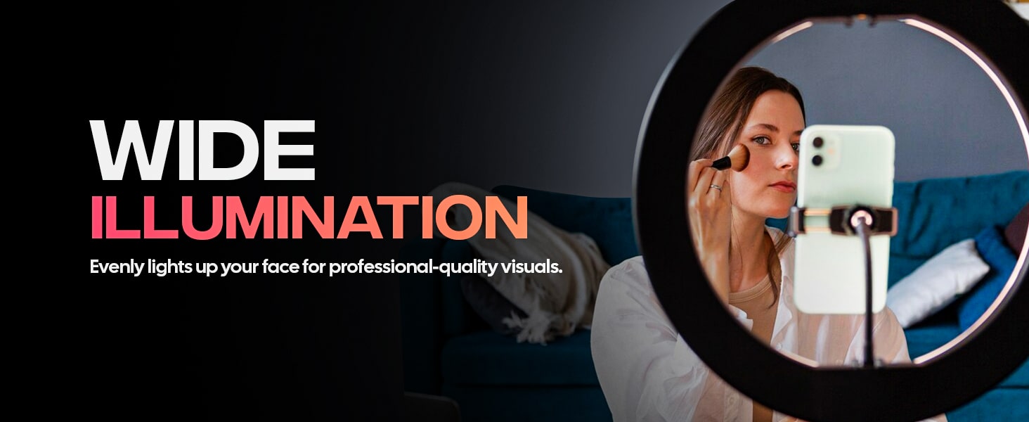 AIWaft 13-inch ring light wide illumination