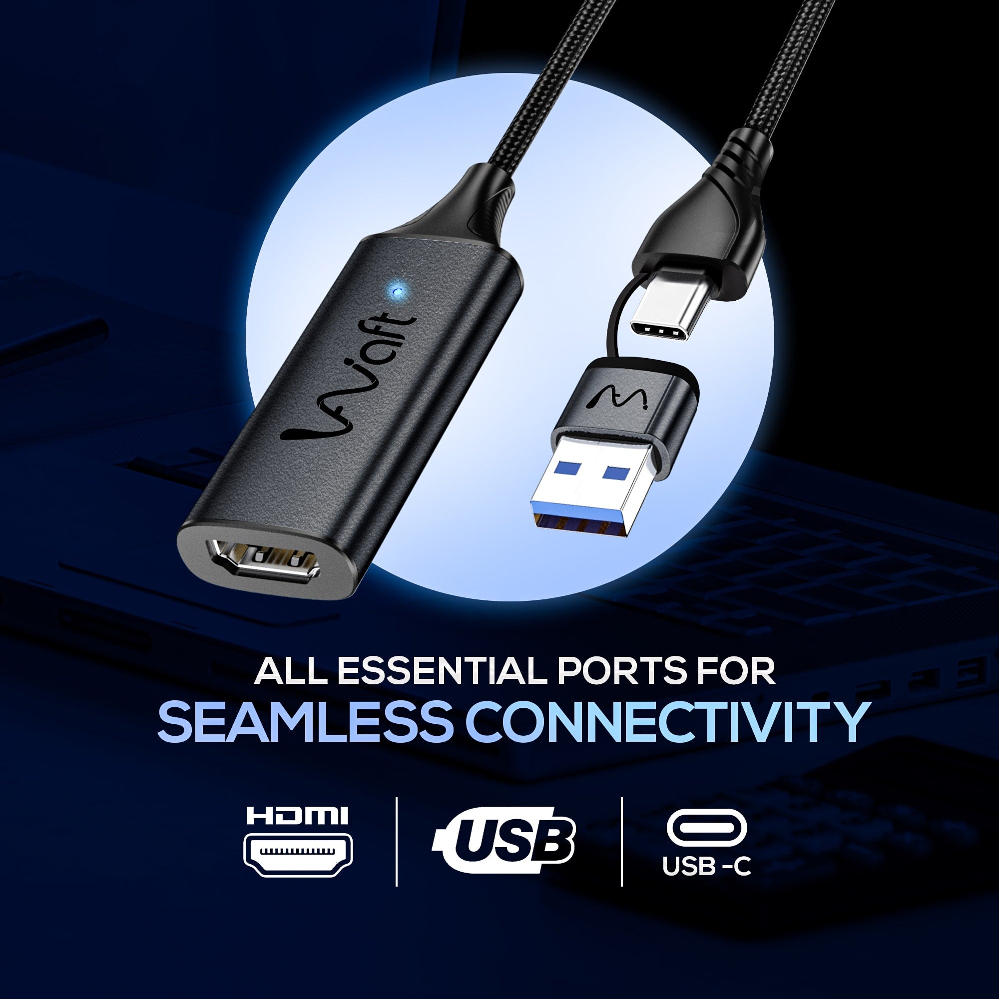 AIWaft Capture card all essential ports for seamless connectivity
