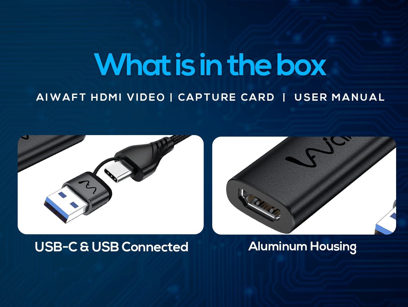 AIWaft Capture card what is in the box phone