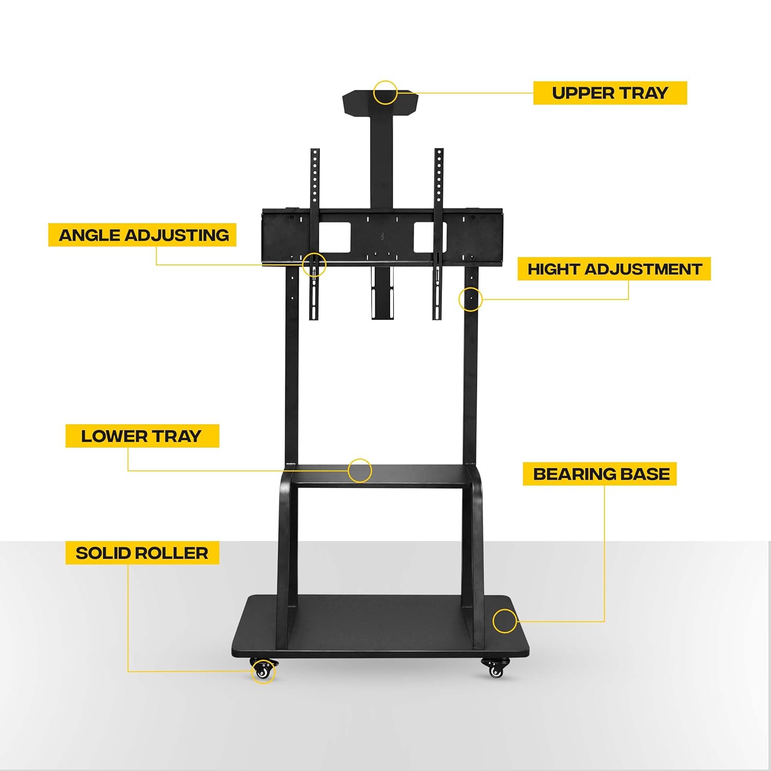 Metal Floor Digital Board Stand by AIWaft in use.