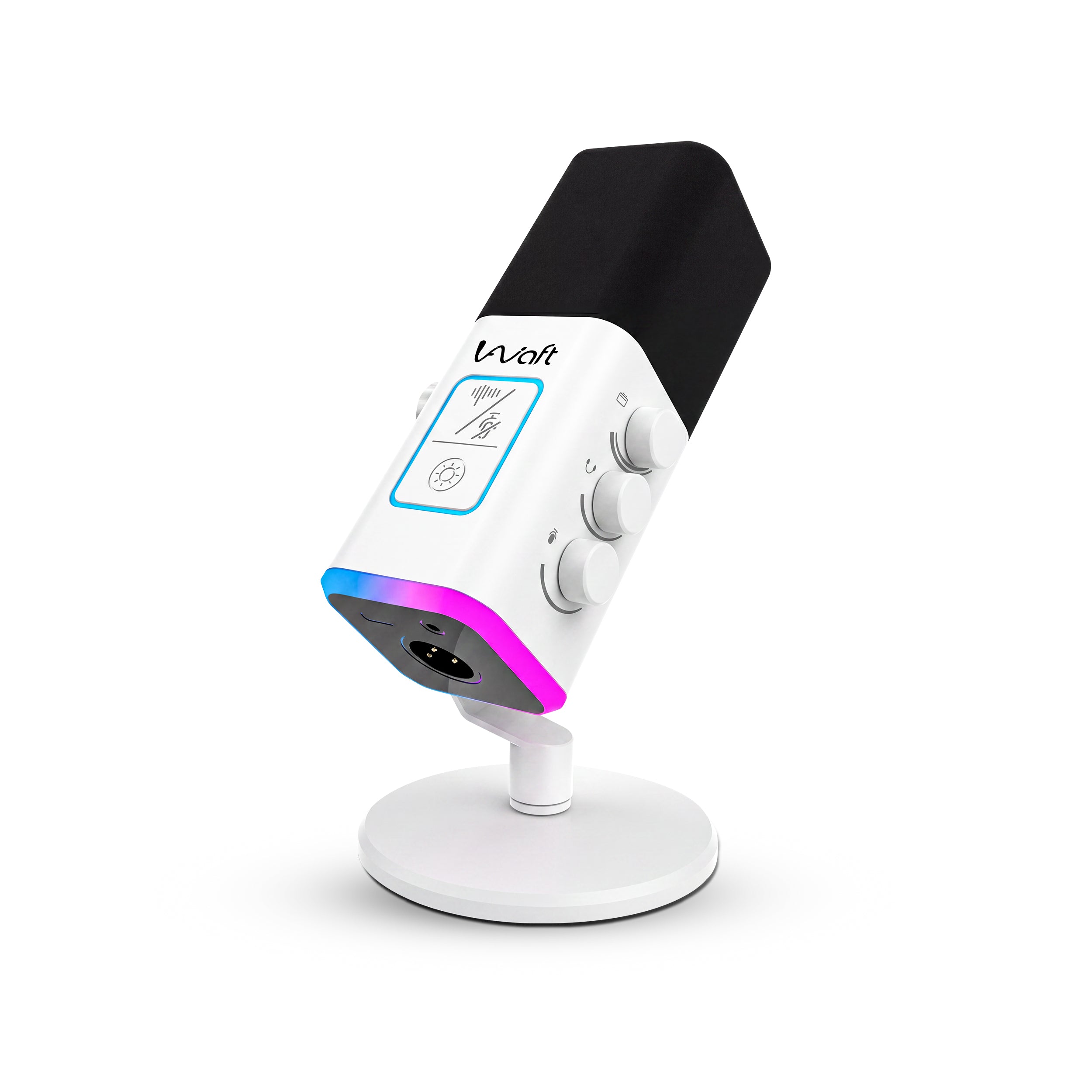 AIWaft USB XLR Dynamic Microphone front image (white)