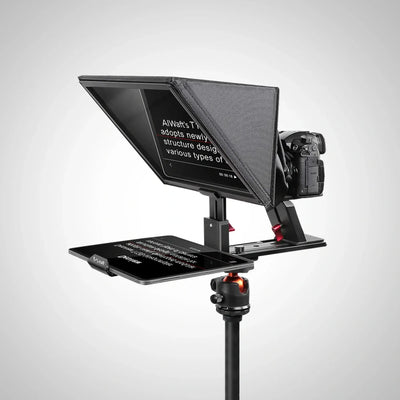 Aiwaft ALWT12XS 12.9" All-Metal Teleprompter with Bluetooth Remote & App Control | Compatible with iOS/Android App On iPad, Smartphone & DSLR | Foldable with Carry Case for Video Shooting
