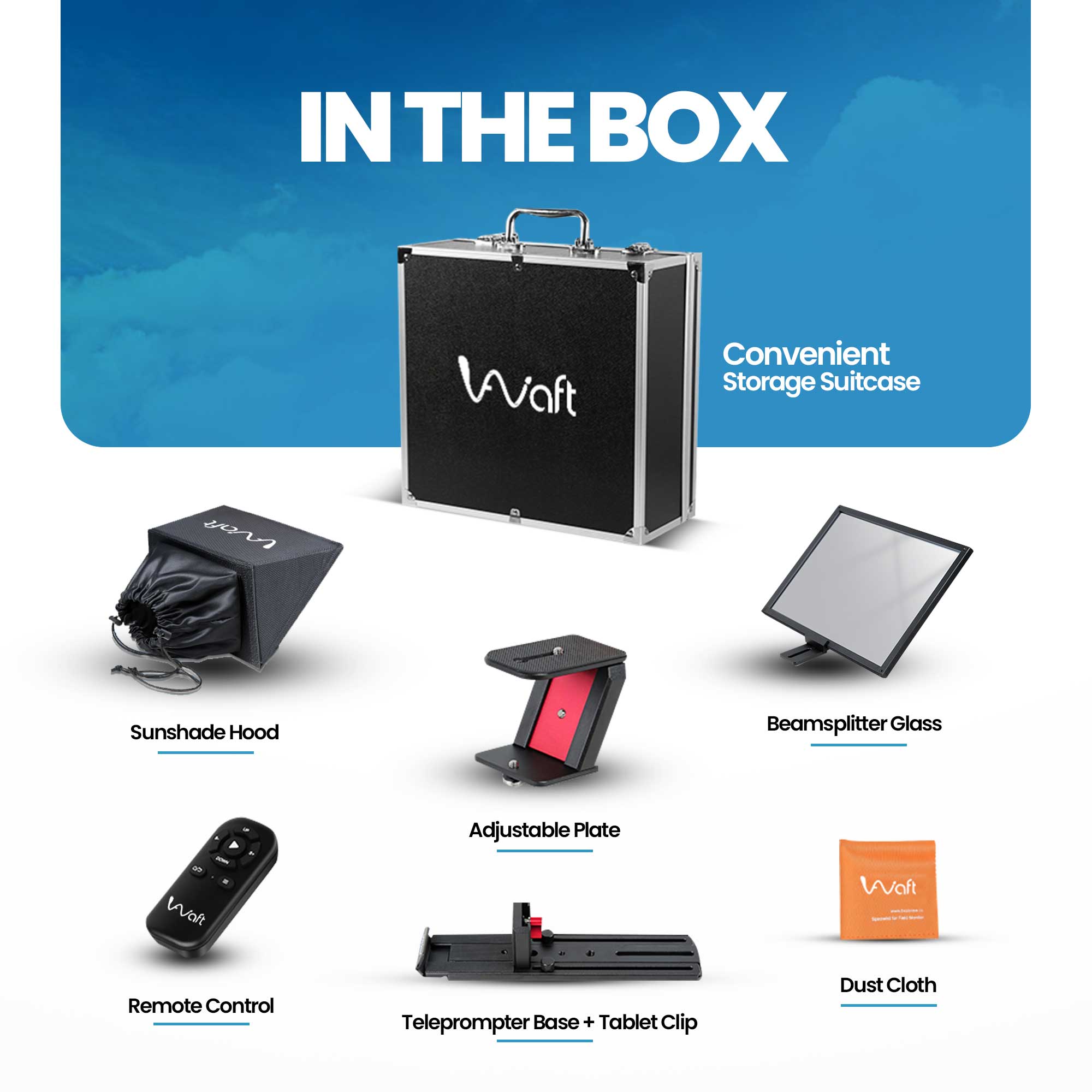 Aiwaft All Metal Teleprompter in the box