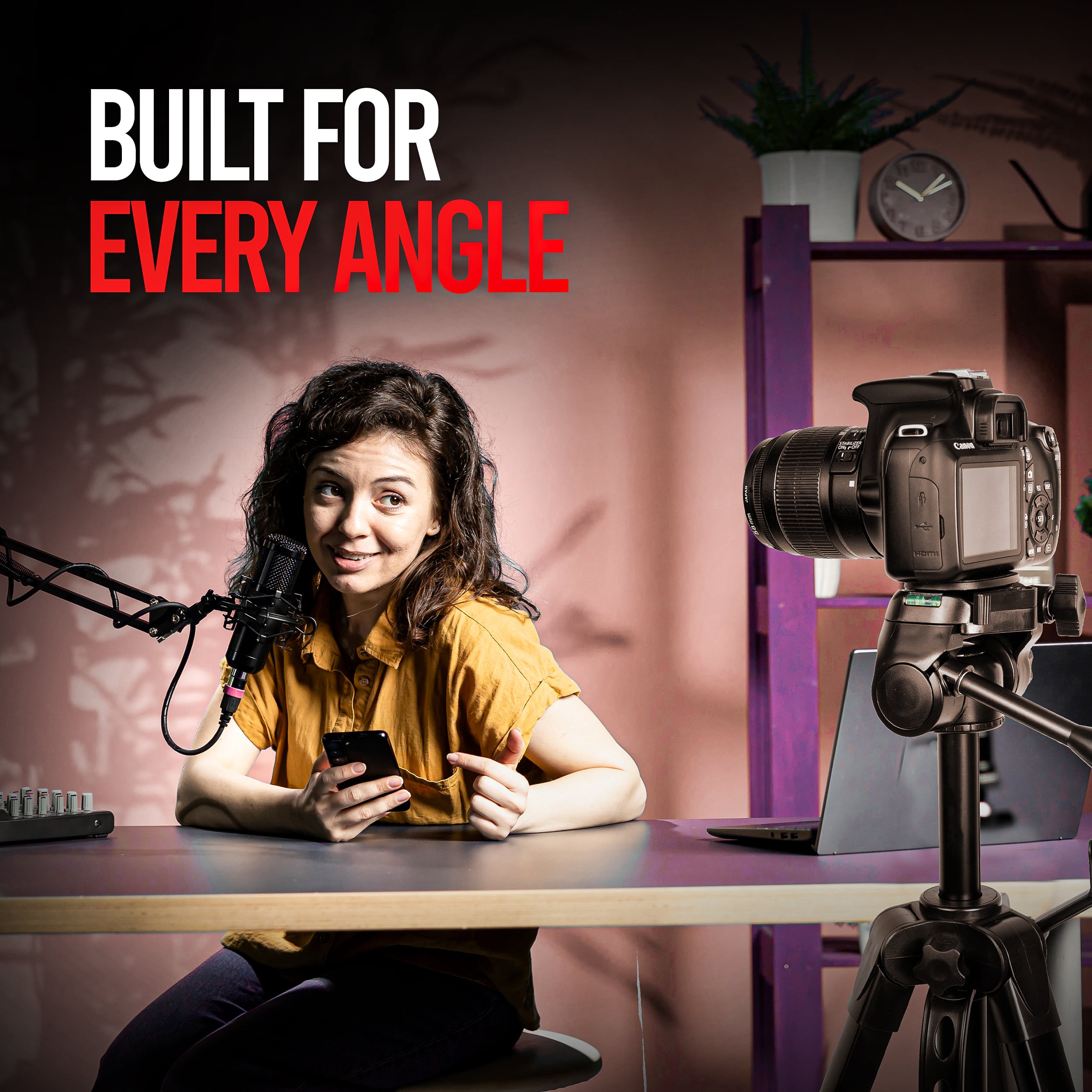 AlWafts Light Weight Tripod built for every angle
