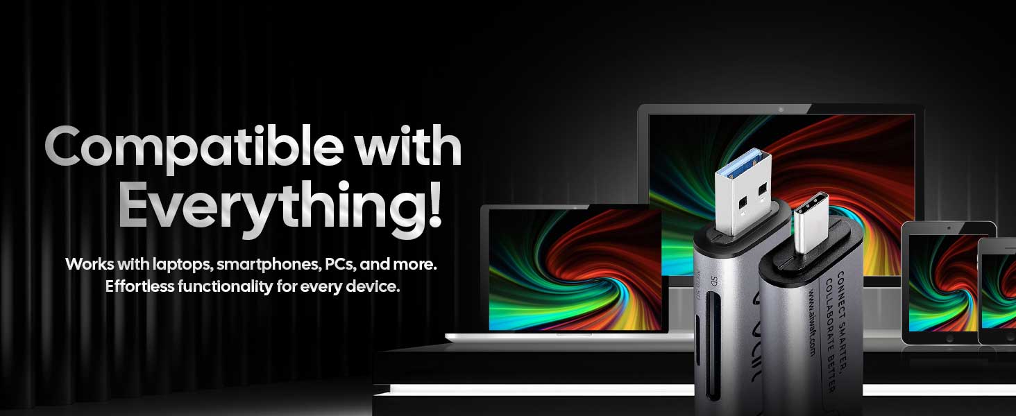 aiwaft 2-in-1 card reader compatible with everything