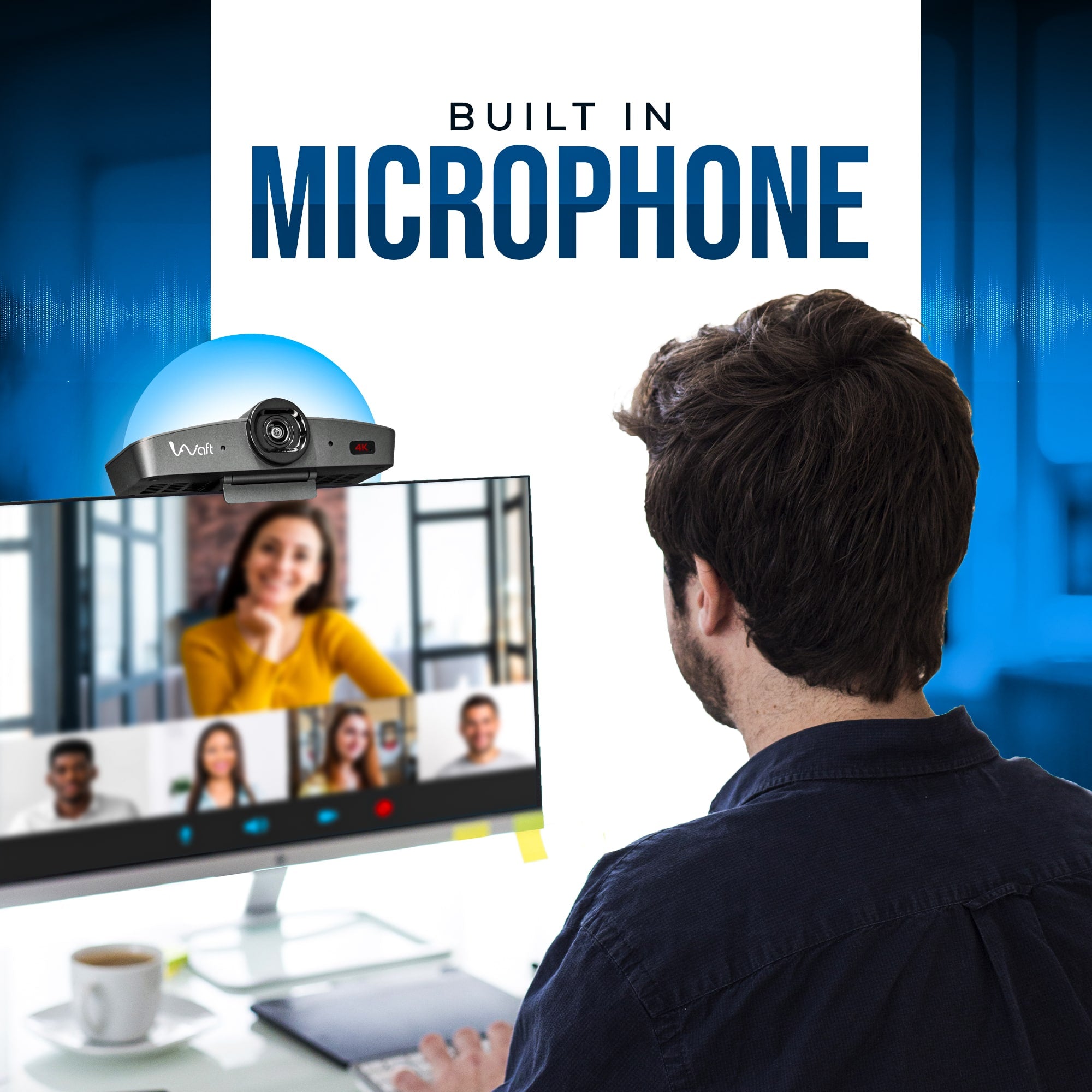 aiwaft 4k eptz webcam built in microphone