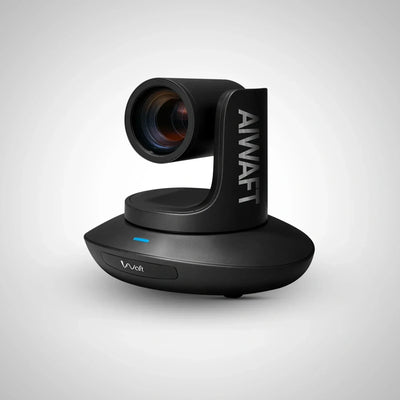 aiwaft 4k ptz camera pro 12x zoom front-view (black)