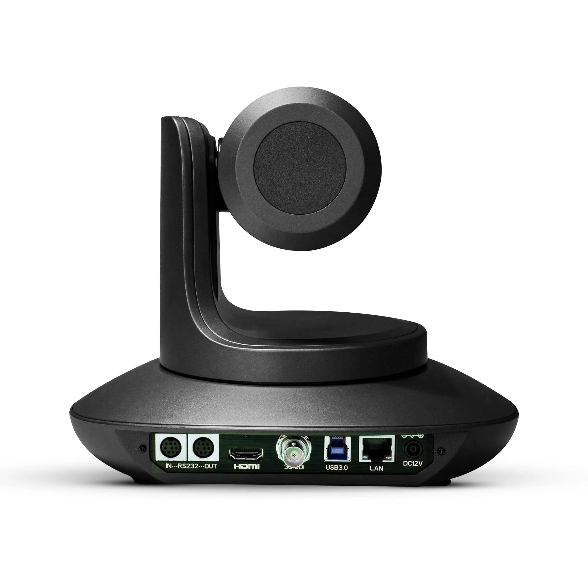 aiwaft 4k ptz camera pro 12x zoom front-view (black)