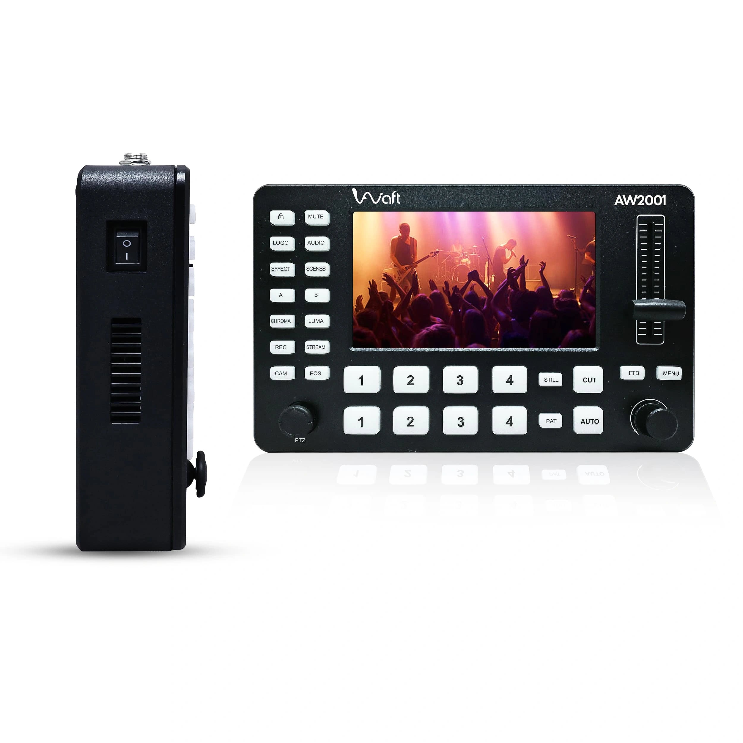 aiwaft c1 hdmi video mixer front & side view