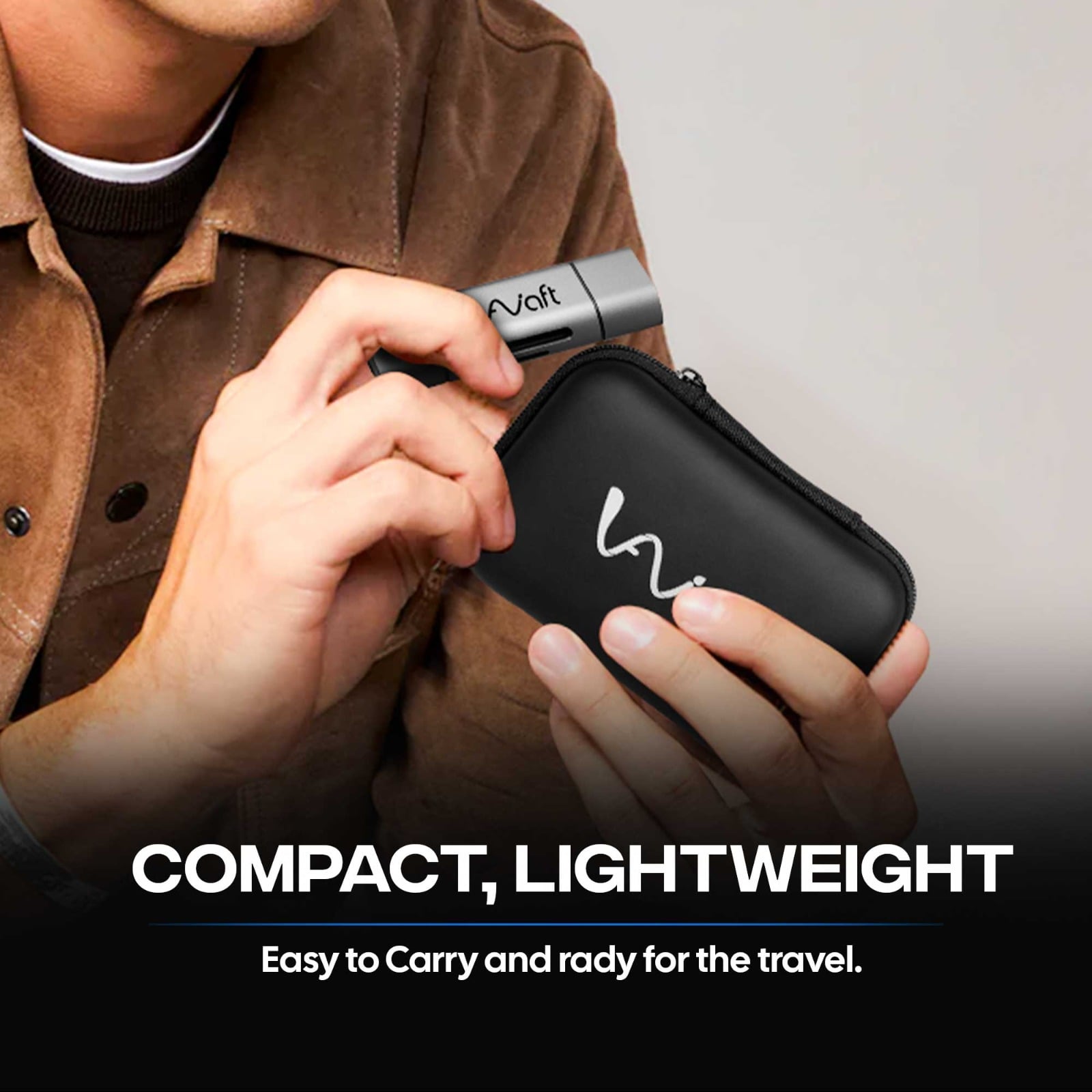 AIWaft Card Reader compact lightweight easy to carry and rady for the tracel.