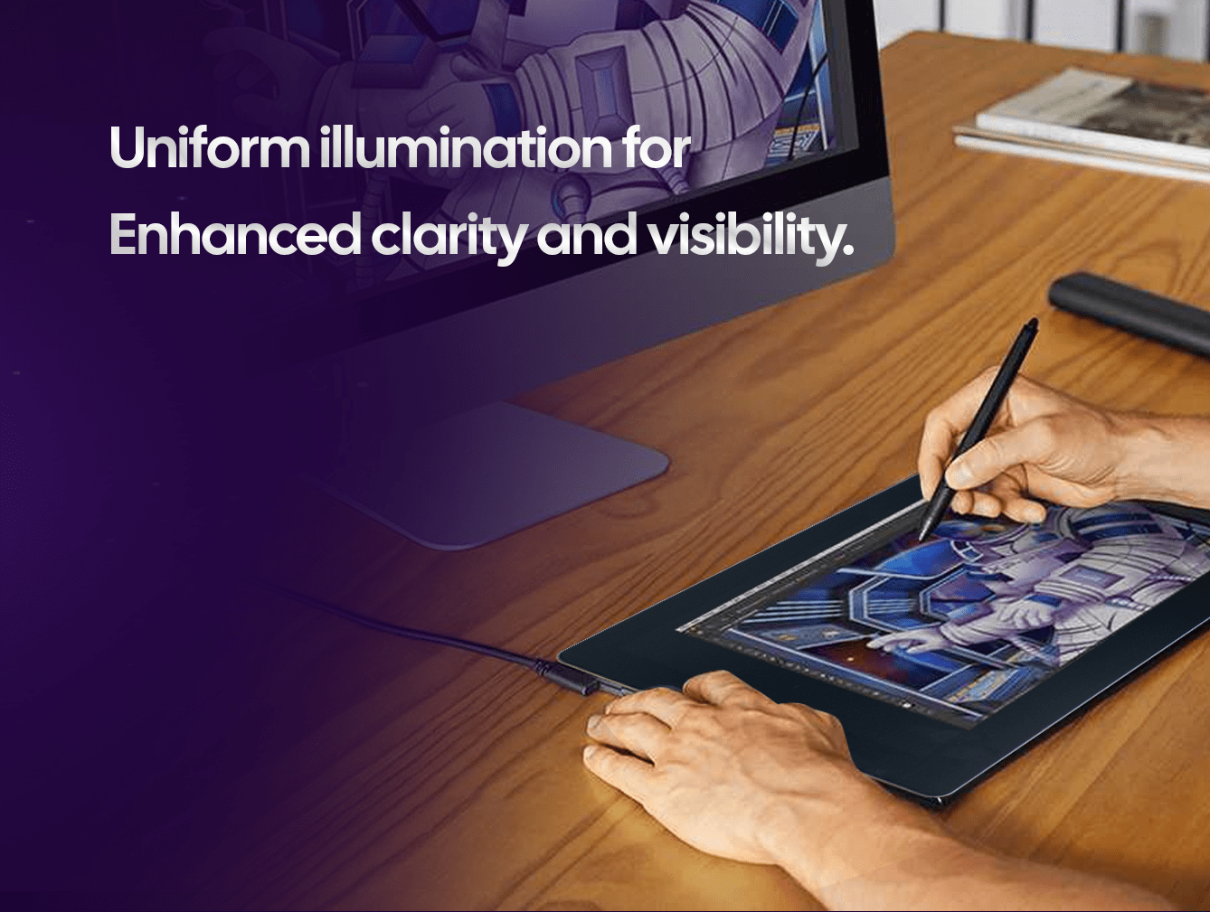 aiwaft display pen tab led light bar phone