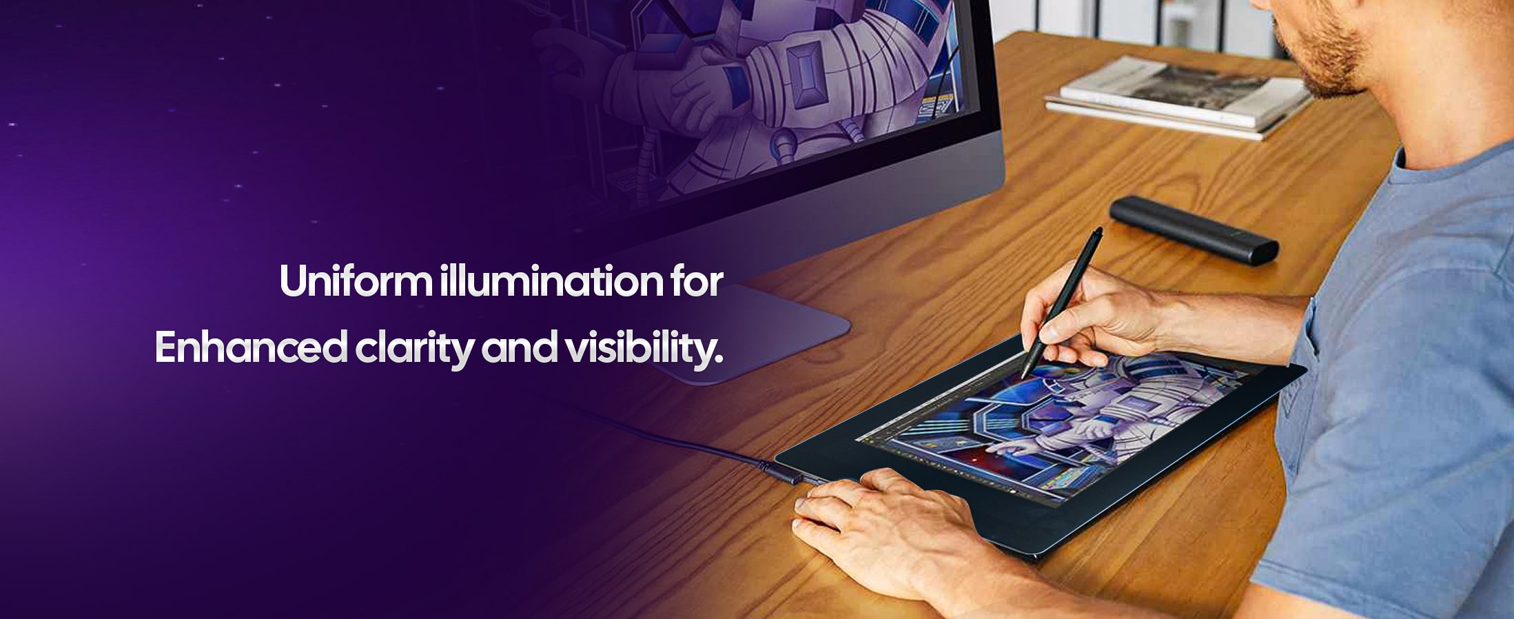 aiwaft display pen tab led light bar