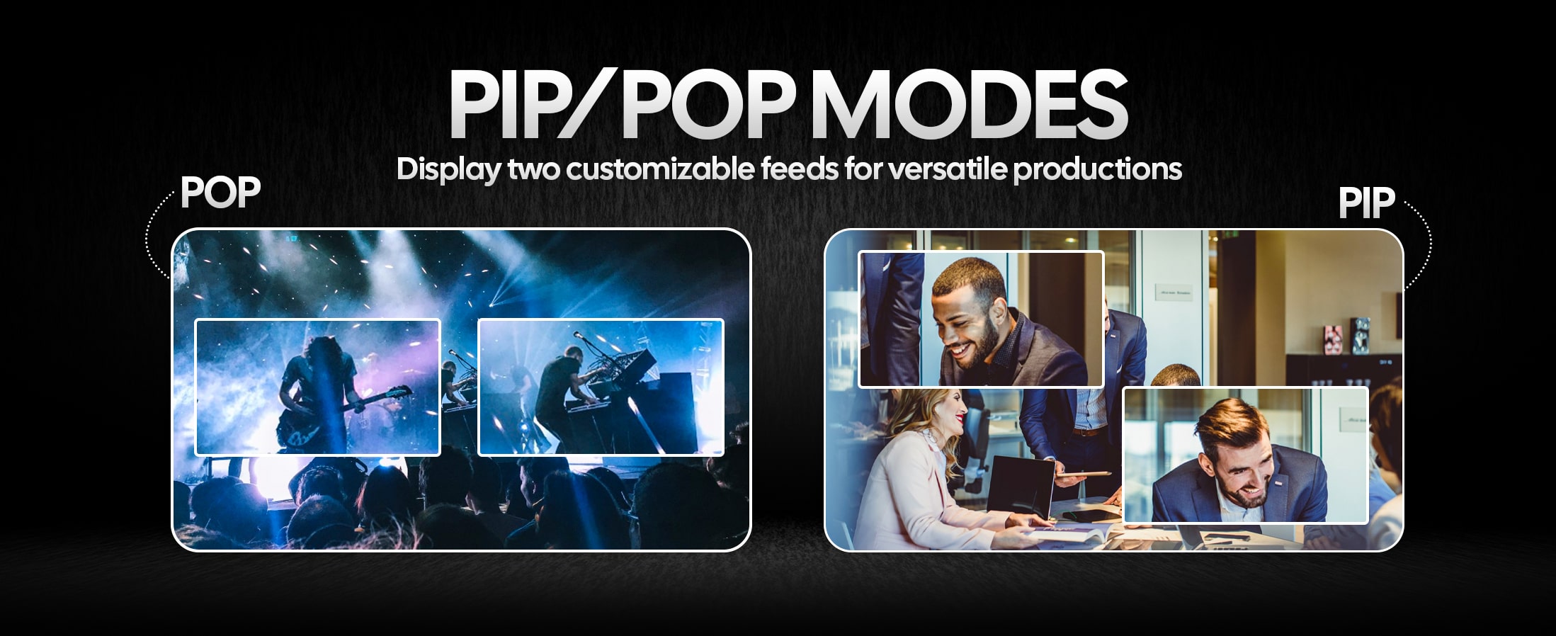 aiwaft video mixer 4k hdmi/sdi switcher pip and pop modes