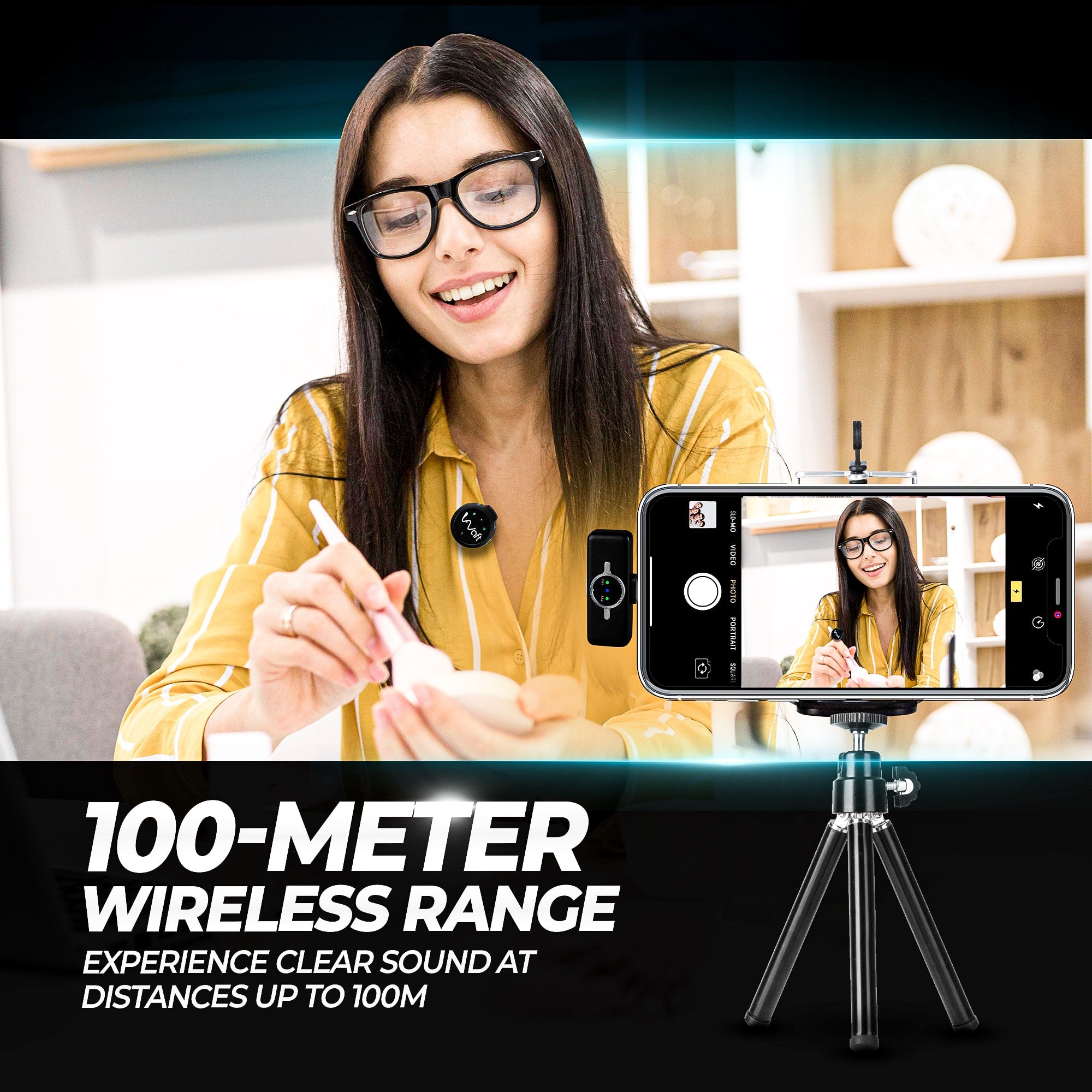 AIWaft Wireless Microphone (Black)