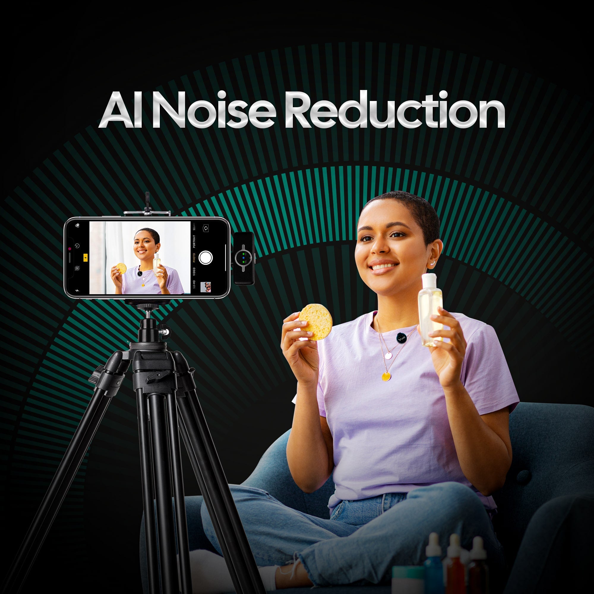 AIWaft Wireless Microphone (Black)