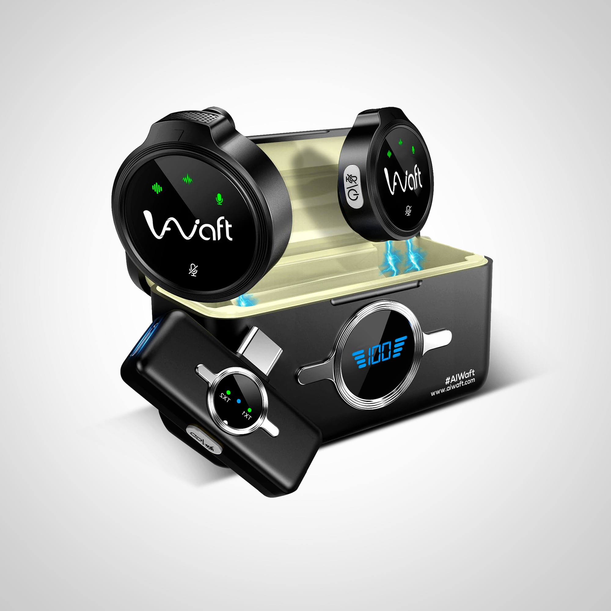 AIWaft Wireless Microphone (Black)