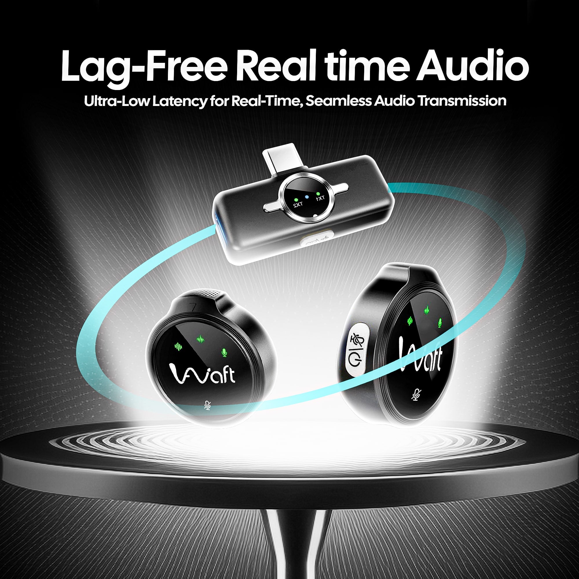 AIWaft Wireless Microphone (Black)