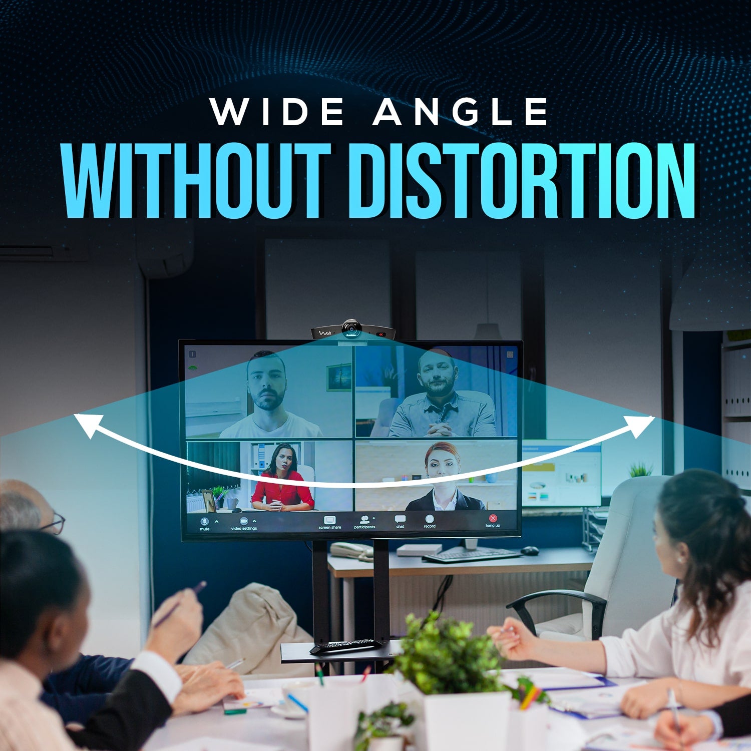 aiwaft 4k eptz webcam wide angte without distortion