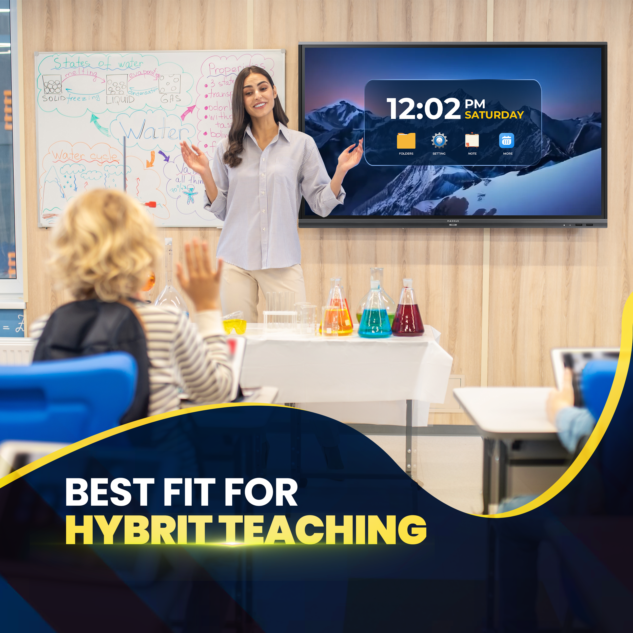 maxhub Interactive Flat Panel e21 series best fit for hybrit teaching