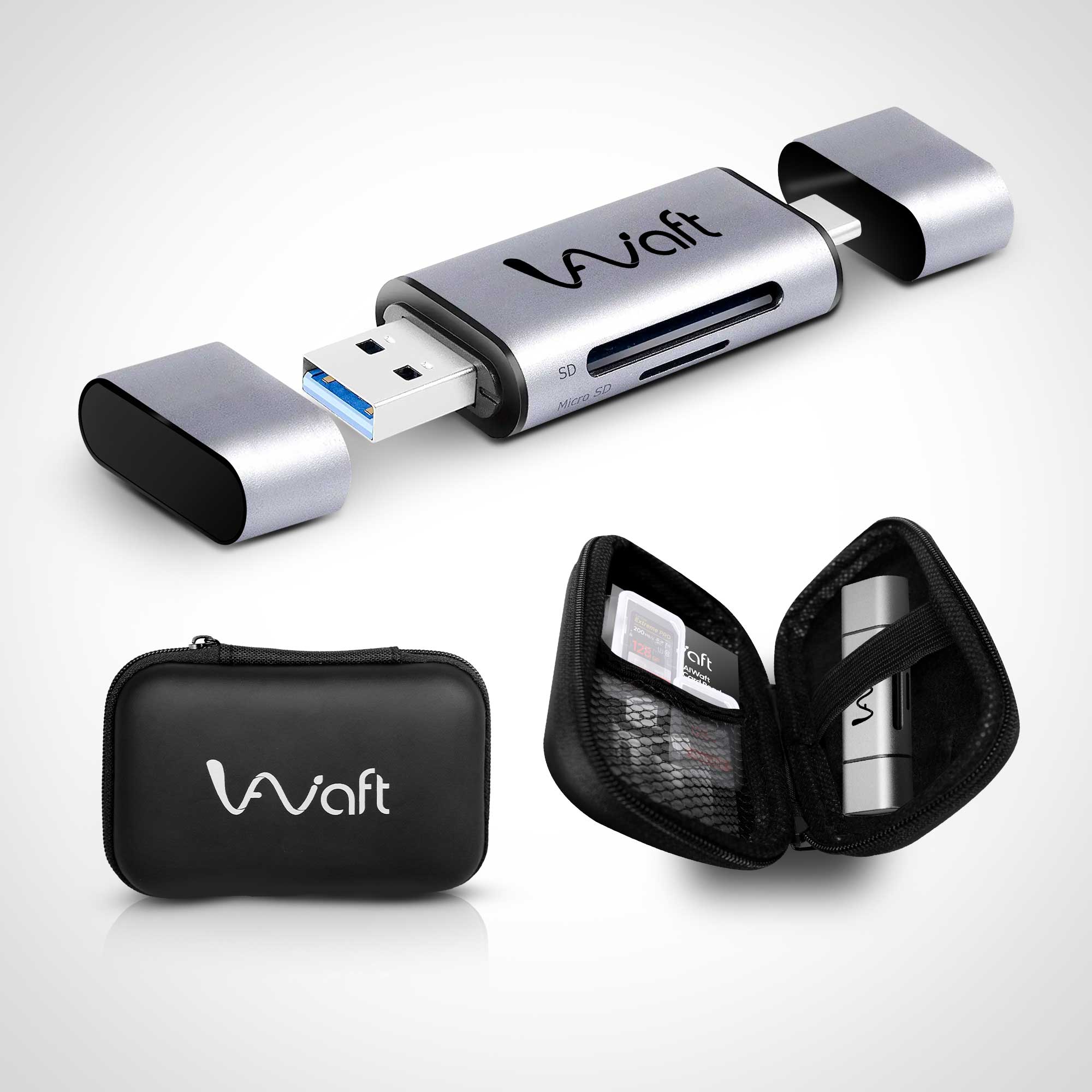 AIWaft High-Speed 2-in-1 Card Reader